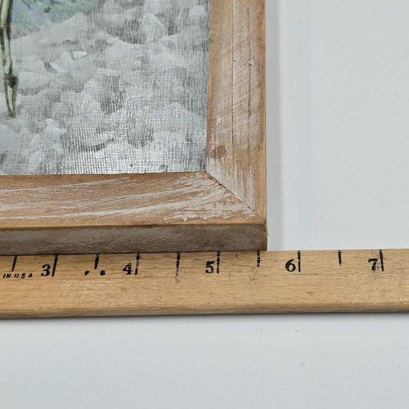 Uniquely Painted Feather Trio on Metal and Rustic Wood Framed Wall Art - Picture 11 of 16